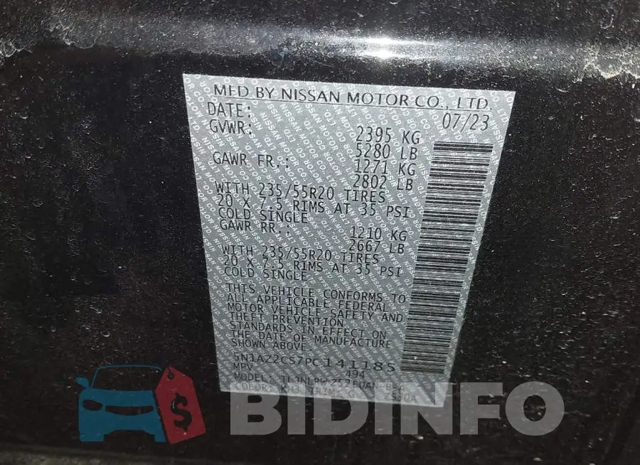 5N1AZ2CS7PC141185 Photo# 9