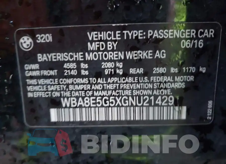 WBA8E5G5XGNU21429 Photo# 9