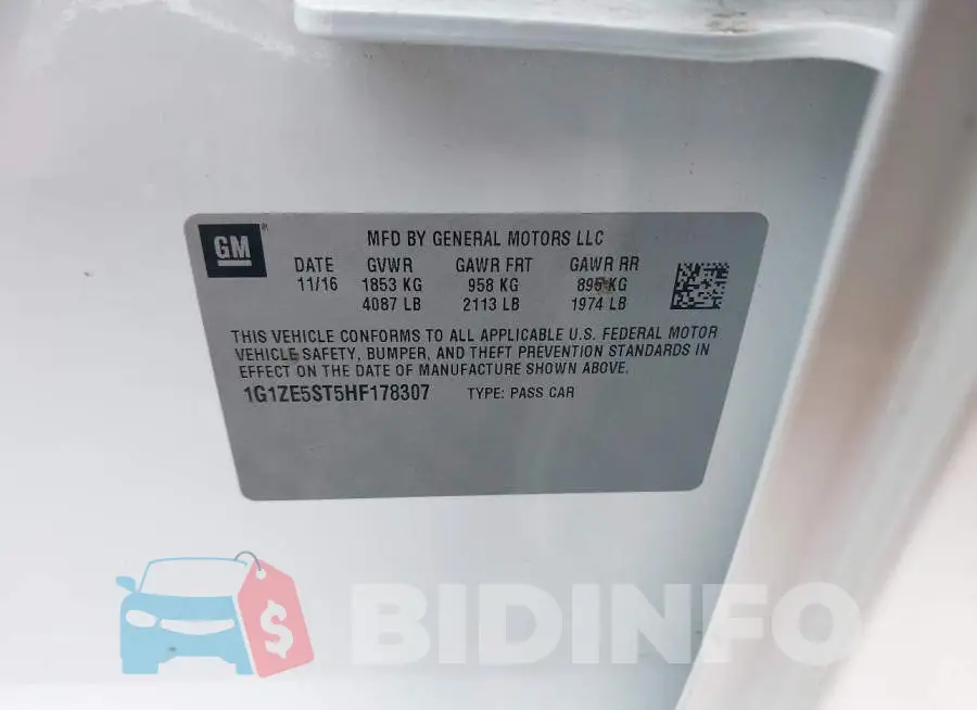 1G1ZE5ST5HF178307 Photo# 7