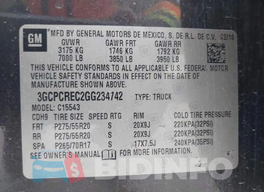 3GCPCREC2GG234742 Photo# 9