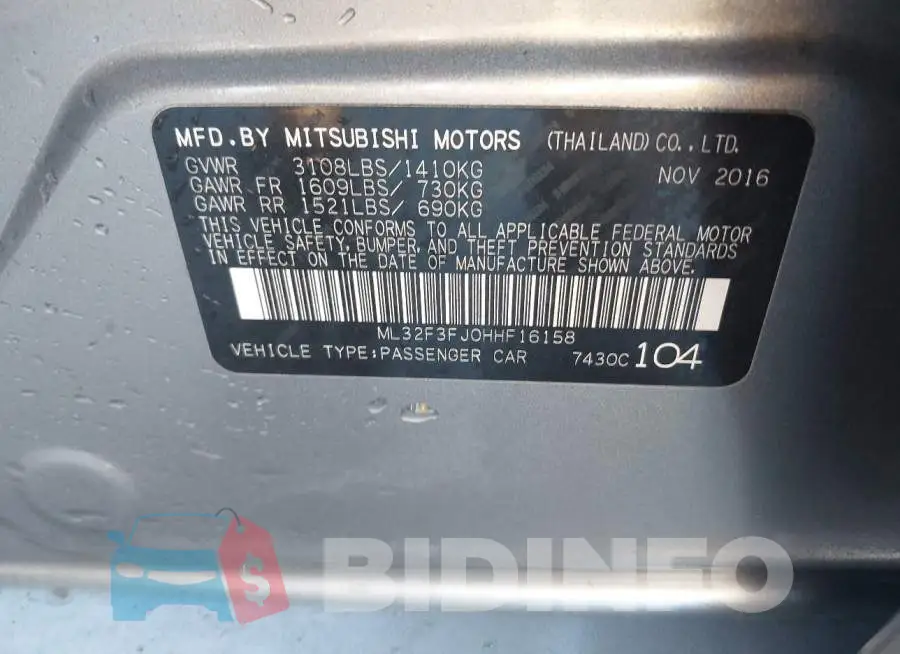 ML32F3FJ0HHF16158 Photo# 9