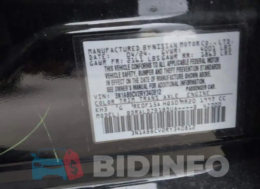 3N1AB8CV2RY340812 Photo# 9