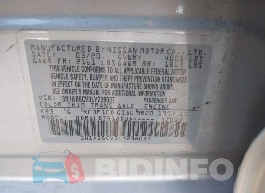 3N1AB8CV3LY238037 Photo# 9