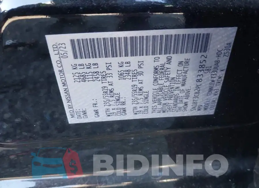 5N1BT3CB2PC833852 Photo# 9
