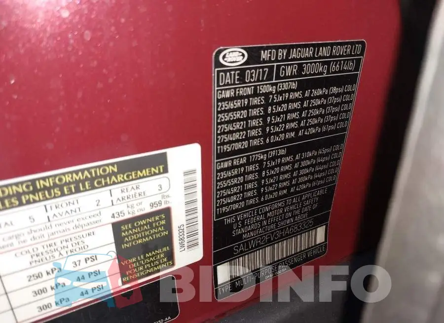 SALWR2FV3HA683325 Photo# 9