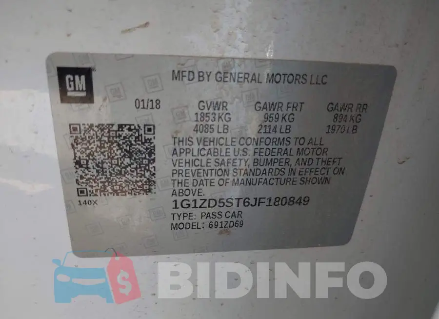1G1ZD5ST6JF180849 Photo# 9