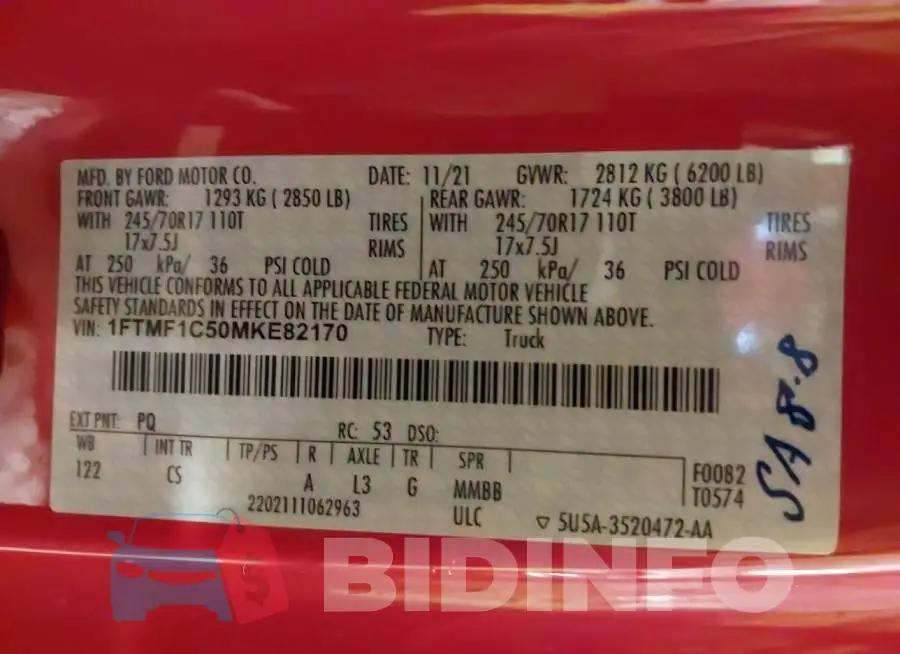1FTMF1C50MKE82170 Photo# 9
