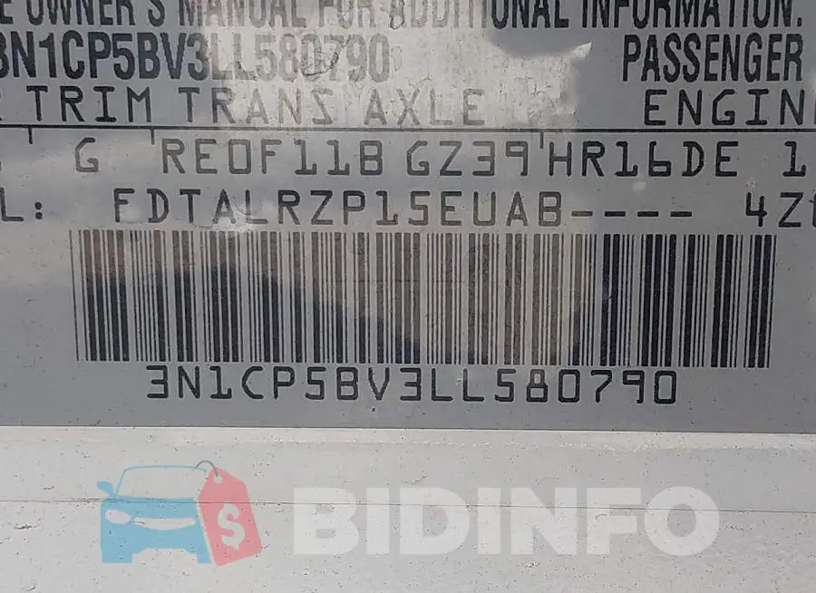 3N1CP5BV3LL580790 Photo# 9