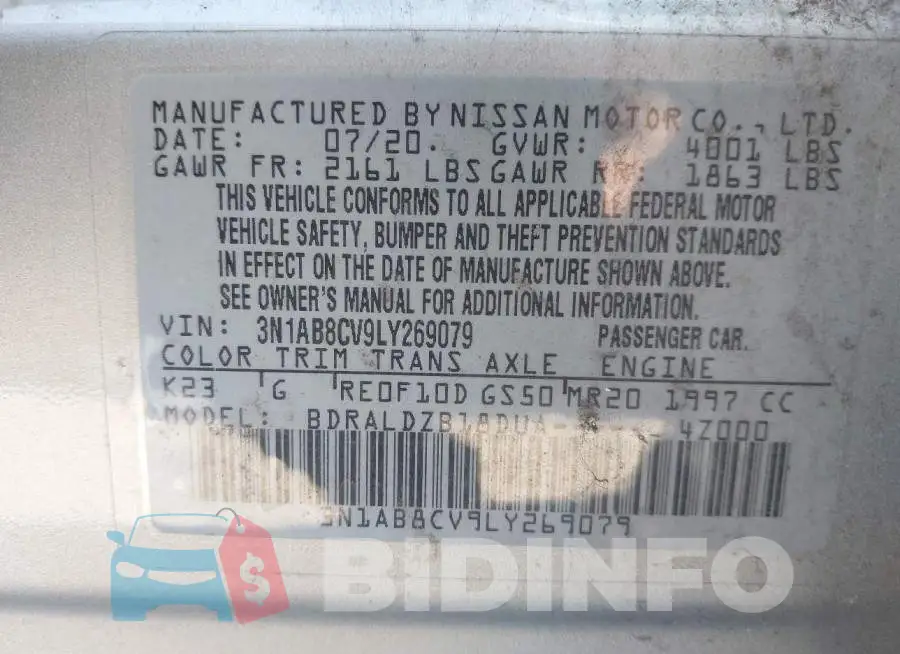3N1AB8CV9LY269079 Photo# 9
