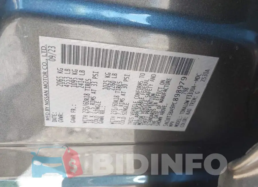 5N1BT3BA9PC898979 Photo# 9