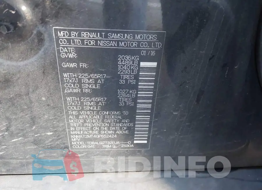 KNMAT2MT4GP652424 Photo# 9