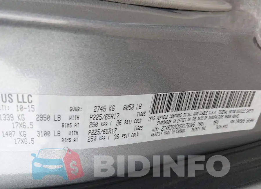 2C4RDGBGXGR176908 Photo# 9