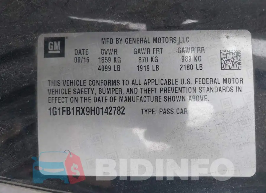 1G1FB1RX9H0142782 Photo# 9