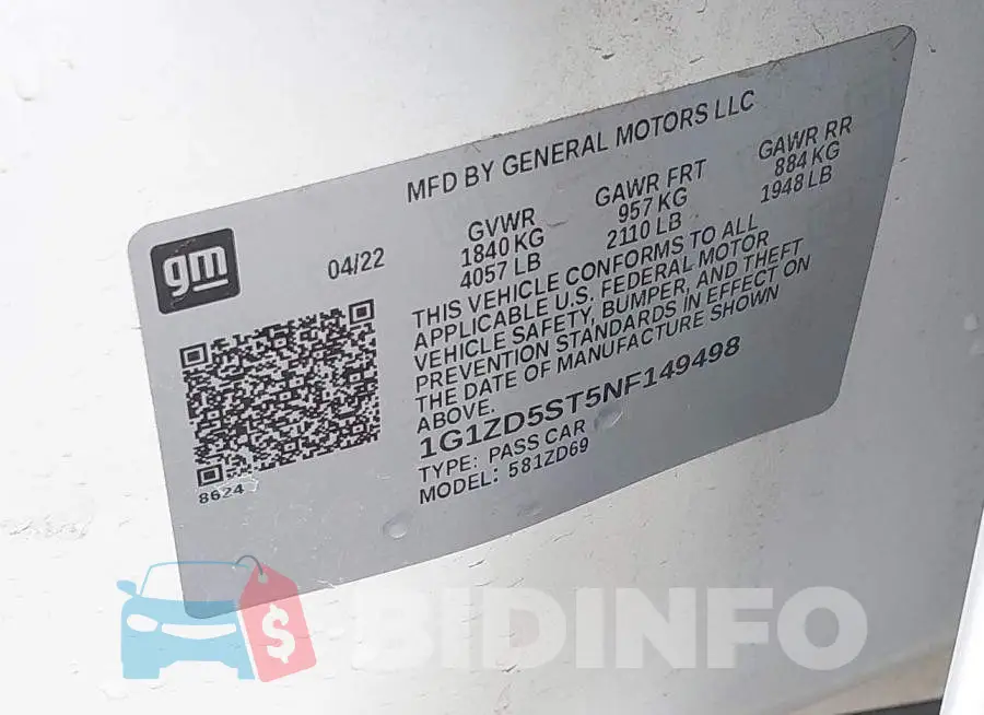 1G1ZD5ST5NF149498 Photo# 9