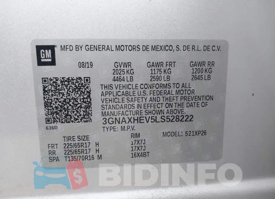 3GNAXHEV5LS528222 Photo# 9