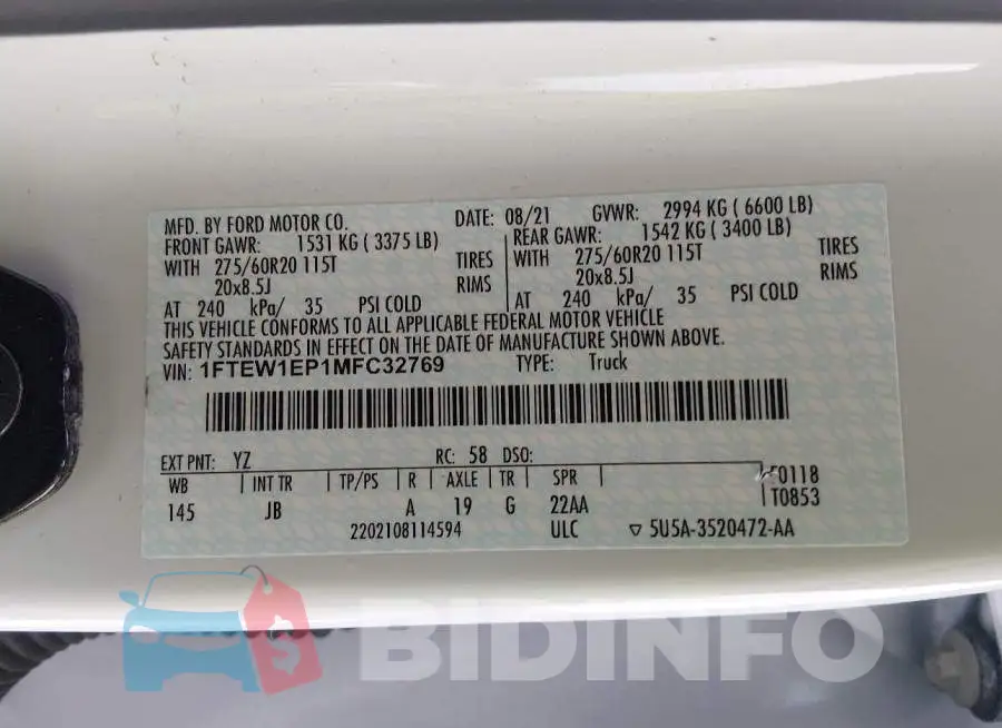 1FTEW1EP1MFC32769 Photo# 9