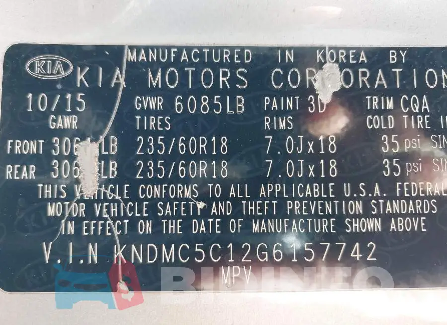 KNDMC5C12G6157742 Photo# 9