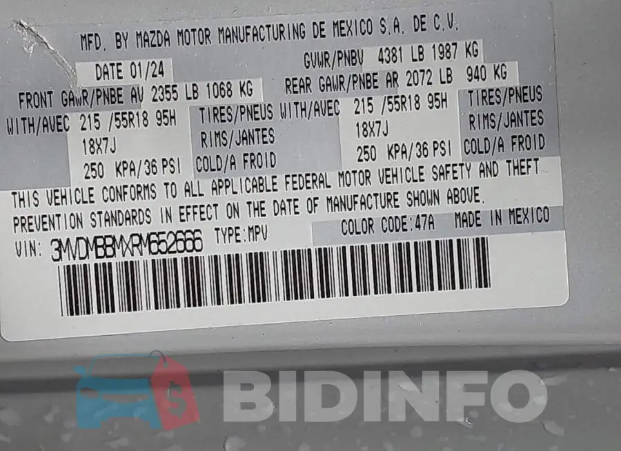 3MVDMBBMXRM652666 Photo# 9
