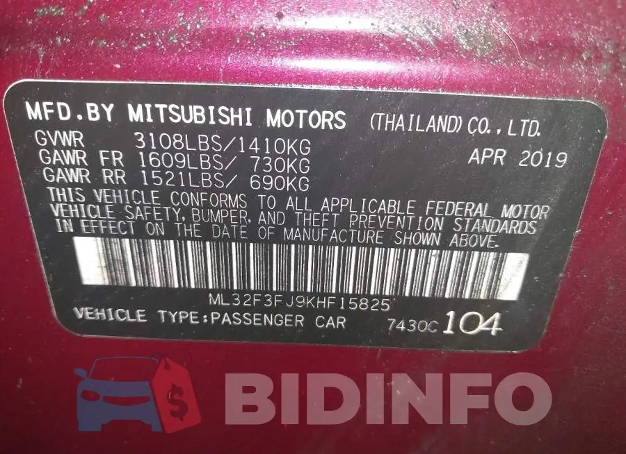 ML32F3FJ9KHF15825 Photo# 9