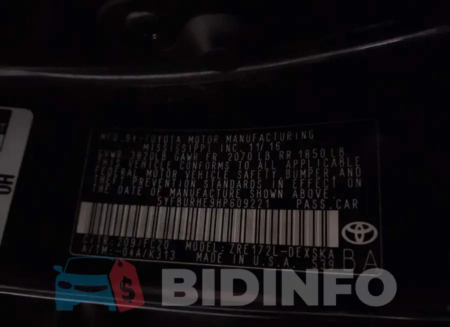 5YFBURHE9HP609221 Photo# 9
