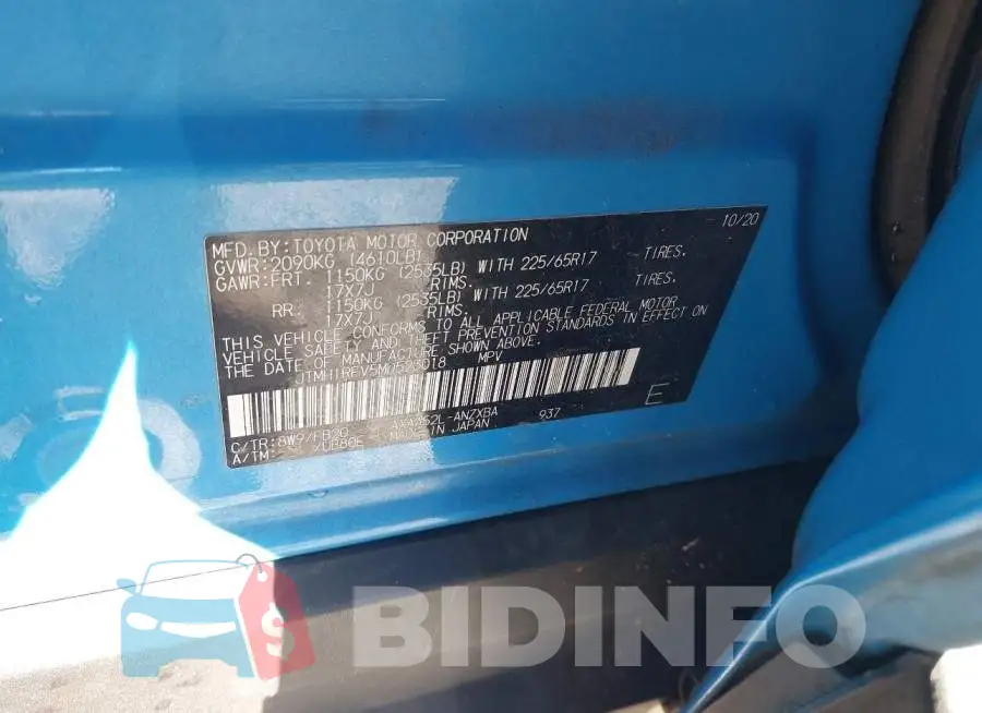 JTMH1RFV5MD523018 Photo# 9
