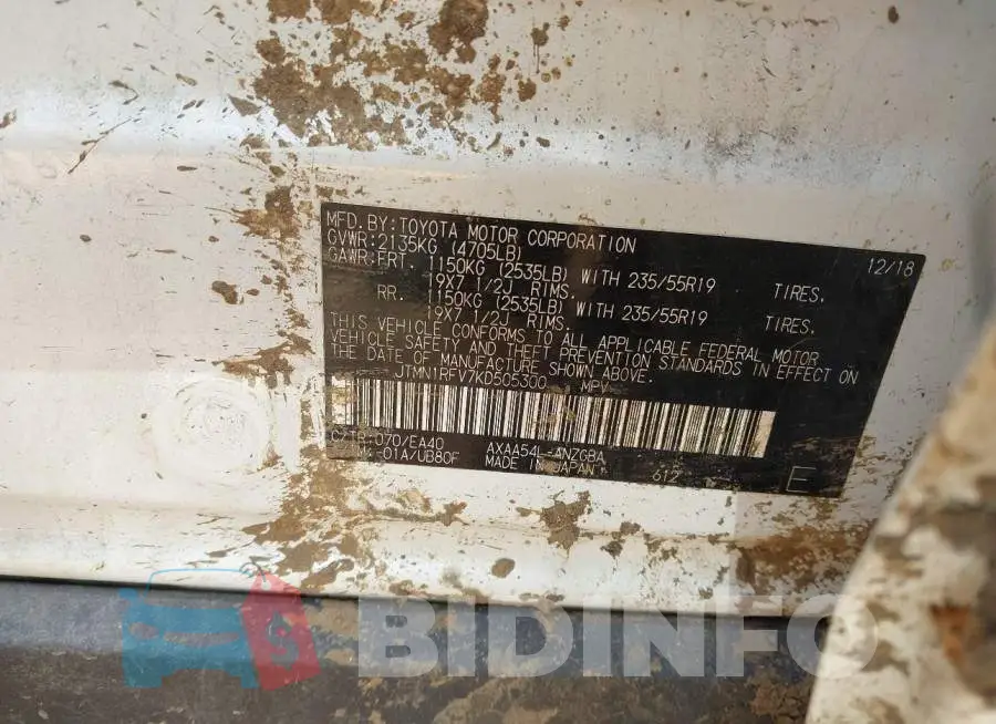 JTMN1RFV7KD505300 Photo# 9