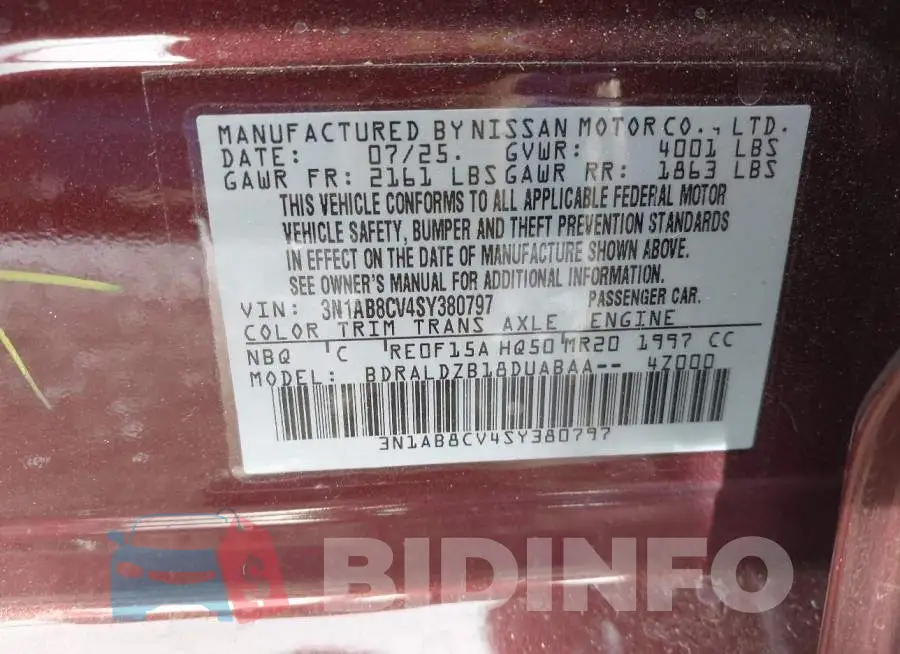 3N1AB8CV4SY380797 Photo# 9
