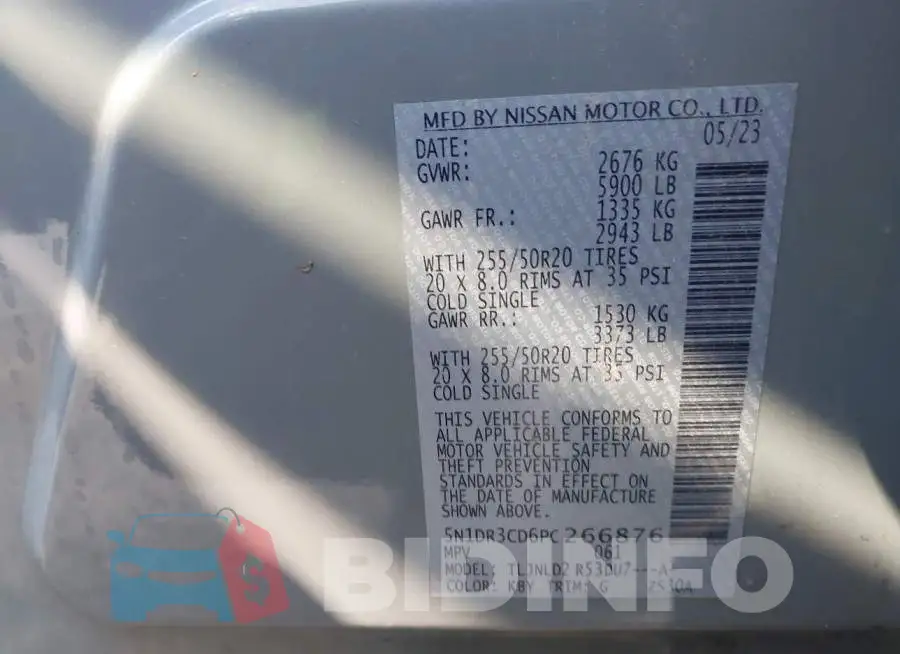 5N1DR3CD6PC266876 Photo# 9