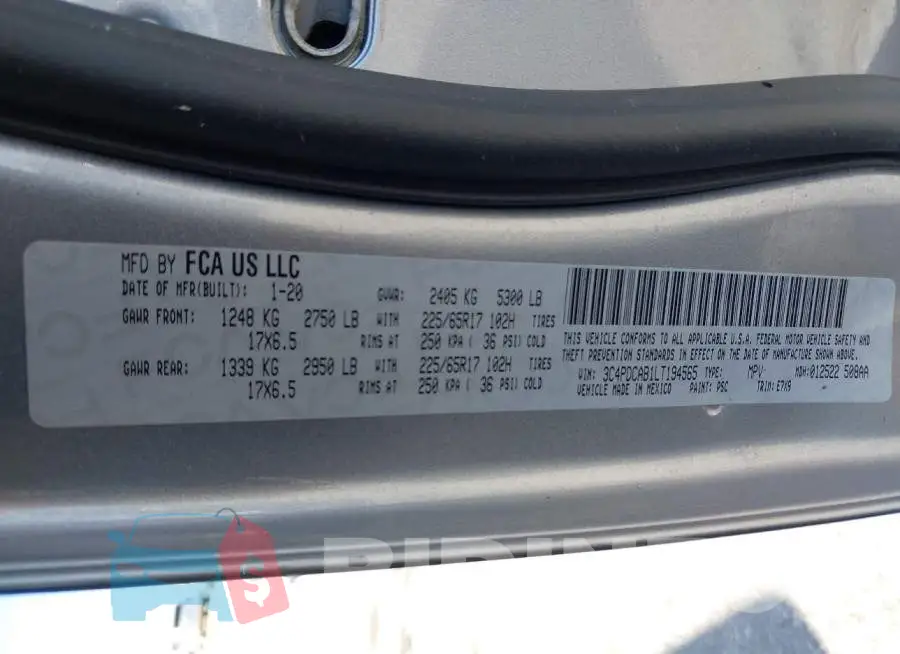 3C4PDCAB1LT194565 Photo# 9