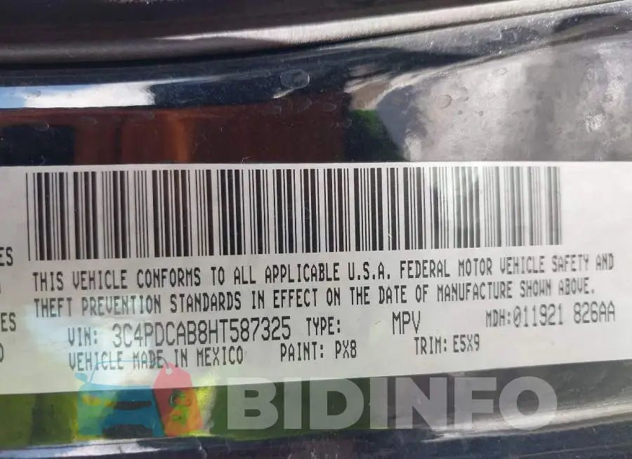 3C4PDCAB8HT587325 Photo# 9