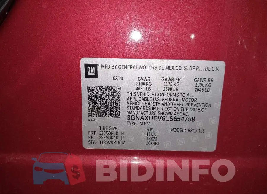 3GNAXUEV6LS654758 Photo# 9