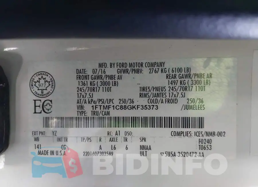 1FTMF1C88GKF35373 Photo# 9