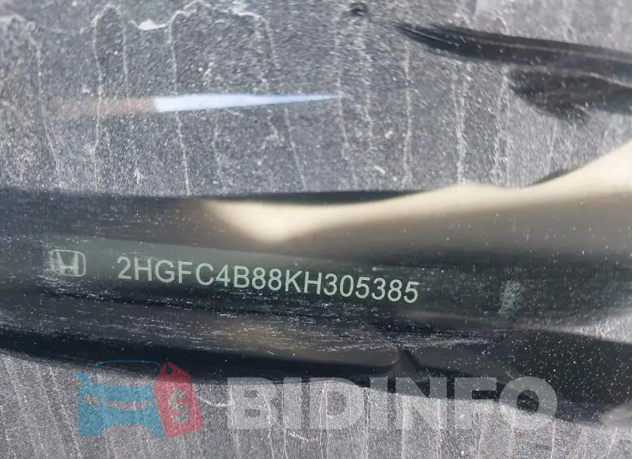 2HGFC4B88KH305385 Photo# 9