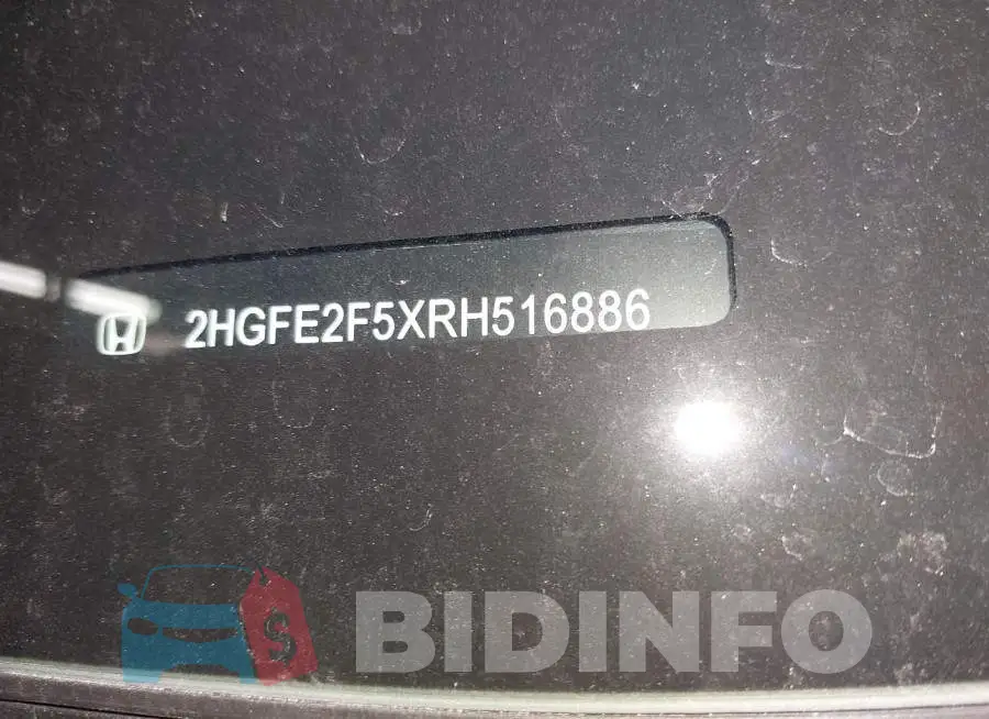 2HGFE2F5XRH516886 Photo# 9
