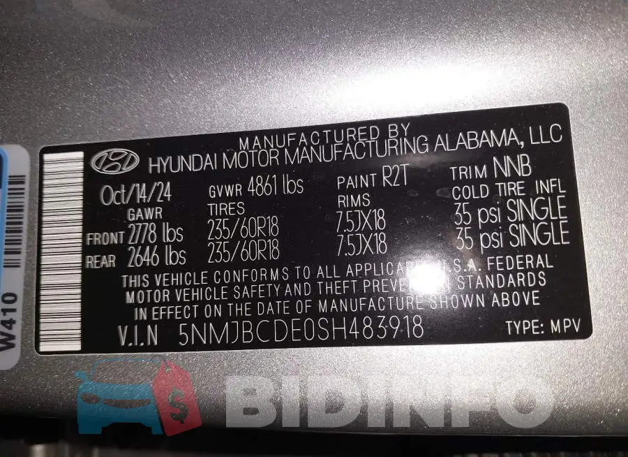 5NMJBCDE0SH483918 Photo# 9