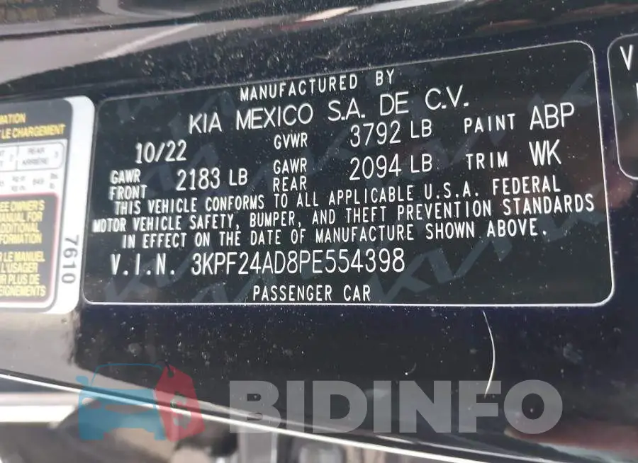 3KPF24AD8PE554398 Photo# 9