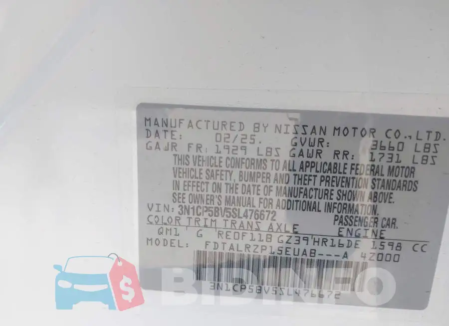 3N1CP5BV5SL476672 Photo# 9