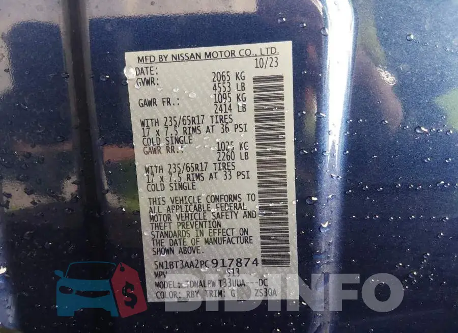 5N1BT3AA2PC917874 Photo# 9