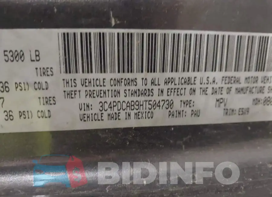 3C4PDCAB9HT504730 Photo# 9