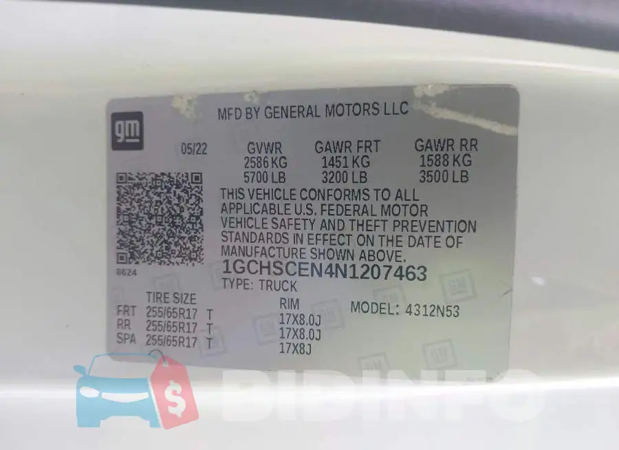 1GCHSCEN4N1207463 Photo# 9