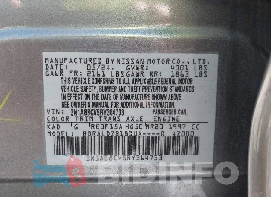3N1AB8CV5RY364733 Photo# 9