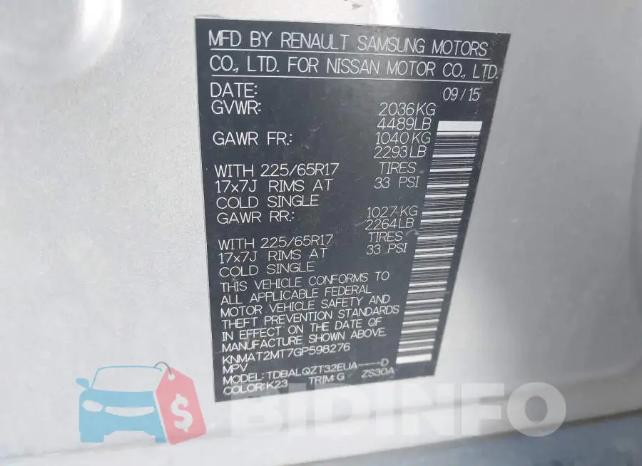 KNMAT2MT7GP598276 Photo# 4