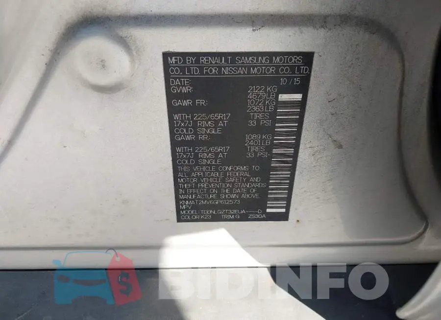 KNMAT2MV6GP612573 Photo# 9