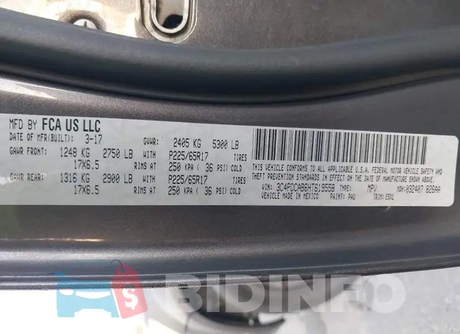 3C4PDCAB6HT619558 Photo# 9