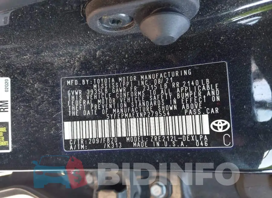 5YFEPMAEXNP279554 Photo# 9