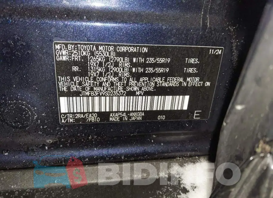 JTMFB3FV9SD235372 Photo# 9