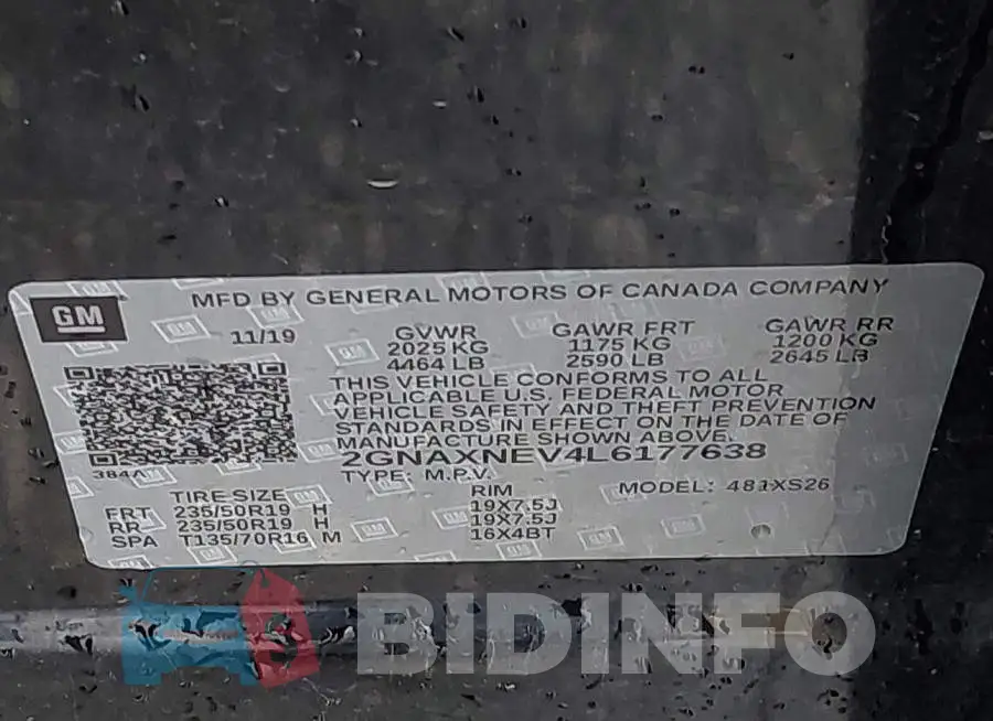 2GNAXNEV4L6177638 Photo# 9