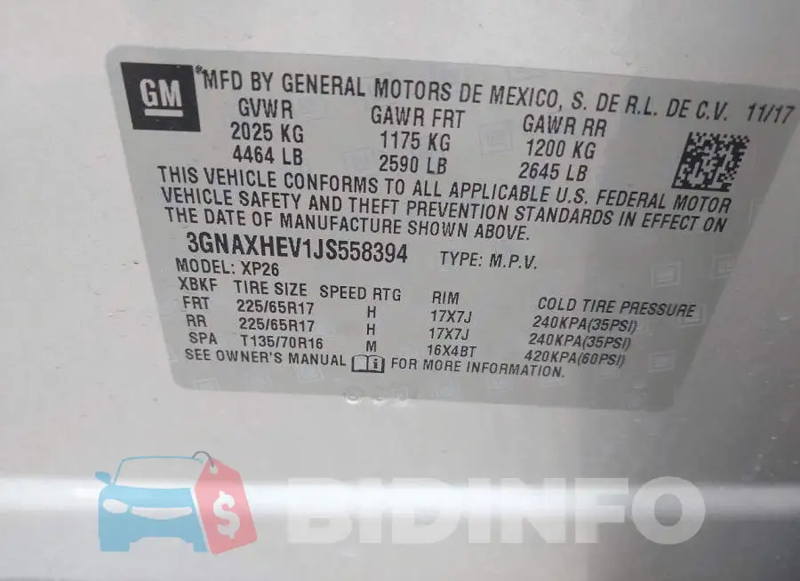 3GNAXHEV1JS558394 Photo# 9