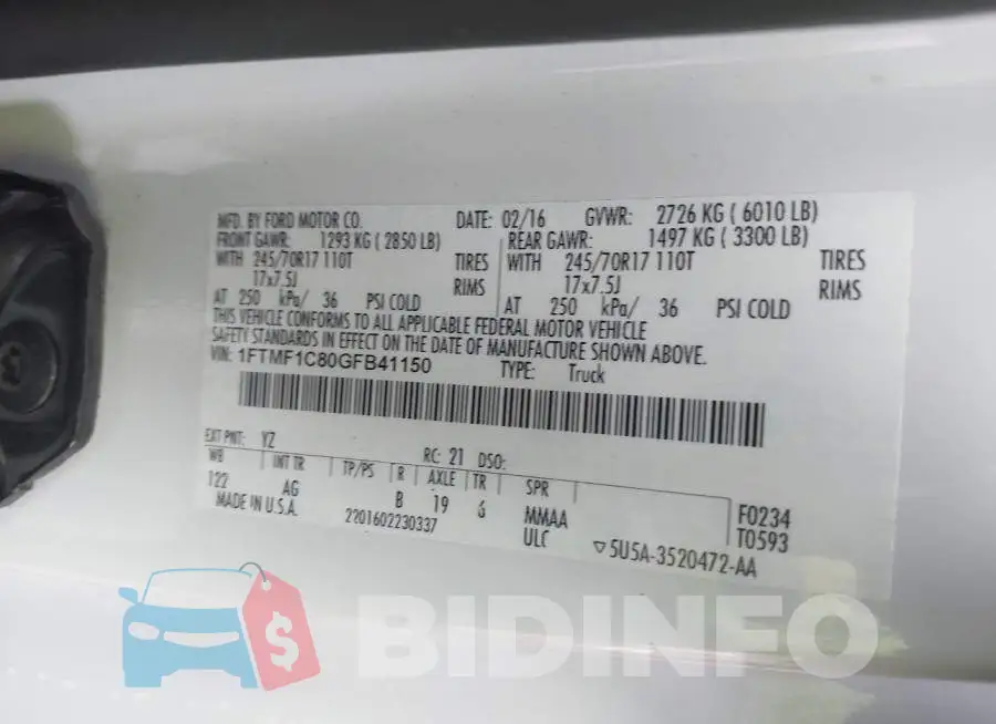 1FTMF1C80GFB41150 Photo# 9