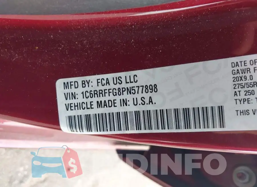 1C6RRFFG8PN577898 Photo# 9